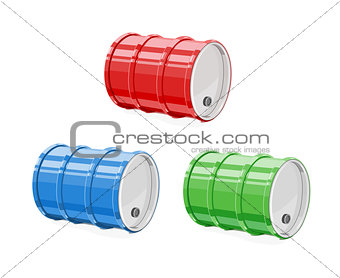 Metal barrel for oil vector illustration.