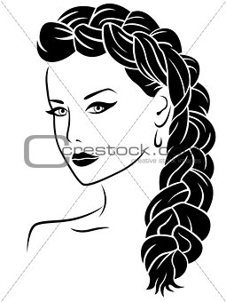 Woman with braid