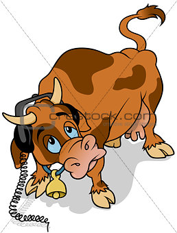 Cow with Headphones