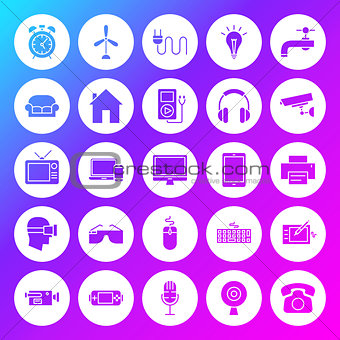 Household Appliance Solid Circle Icons