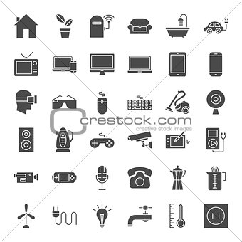 Household Appliance Solid Web Icons