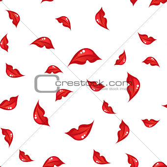 seamless pattern with lips. vector