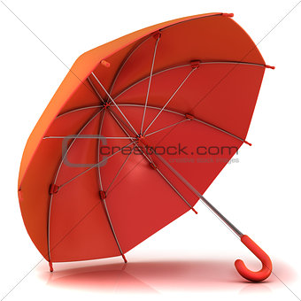 Red umbrella 3D