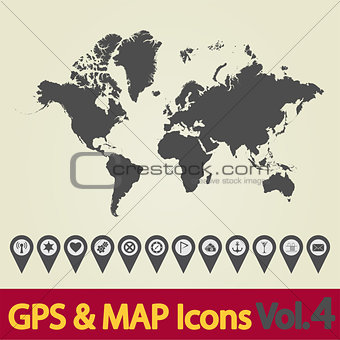 World map icon 4