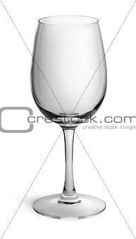 Empty wine glass top view