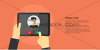 video call concept banner