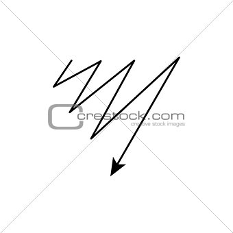 Modern thin line icon of flash. Premium quality outline symbol. Simple mono linear pictogram, drawing, art, sign. Stroke vector logo concept for web graphics.