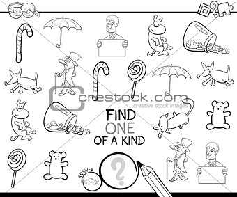 find one picture of a kind coloring book
