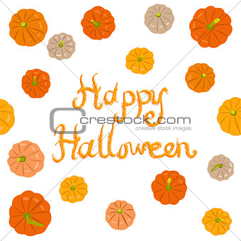 Halloween pumpkins greeting card