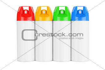 Four Spray Cans