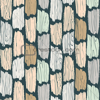 Wood planks seamless pattern. Tree bark texture vector background.