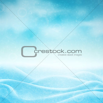Realistic winter background