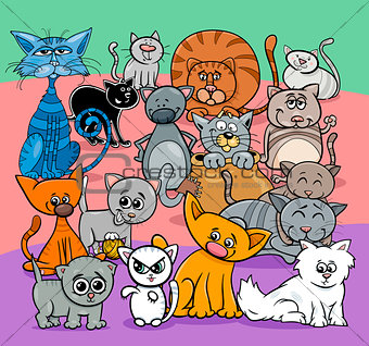 comics cats cartoon characters group