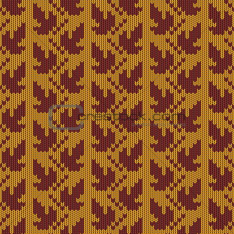 Vector Autumn Knitted Pattern 1