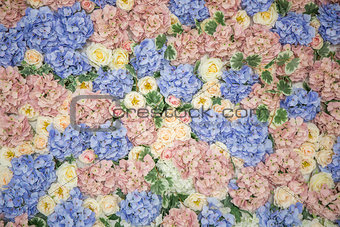 background, wall of flowers