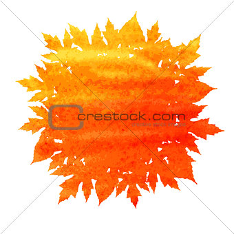Autumn banner background with paper fall leaves.