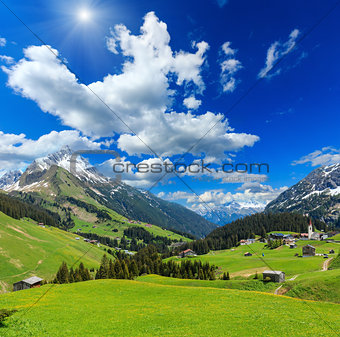 Alpine sunshiny view (Vorarlberg,Austria)