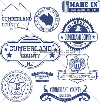 Cumberland county, NJ, generic stamps and signs