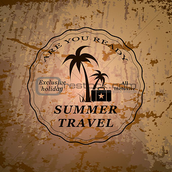 Summer travel emblem