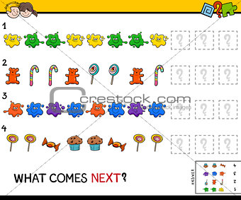 educational finish the pattern game for kids