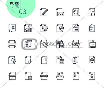 Set of business office icons