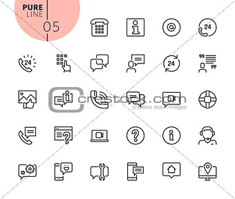 Set of mobile service and communication icons