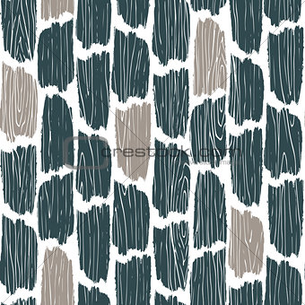 Seamless wood planks pattern. Tree bark texture vector background.
