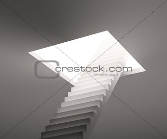 Stairs to up for bright shining door