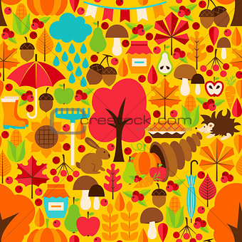 Autumn Season Seamless Pattern