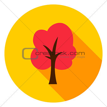 Autumn Tree Circle Icon