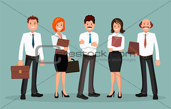 Vector illustration of office staff.