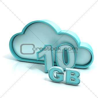 Cloud computing and database. 10 GB capacity