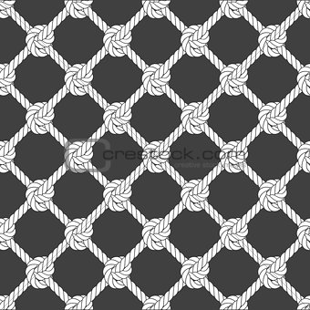 Seamless diagonal rope mesh - rope grid pattern