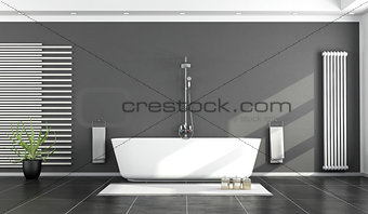 Black and white modern bathroom