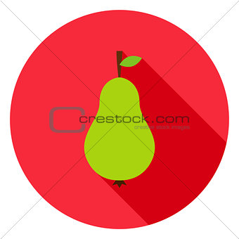 Pear Circle Icon