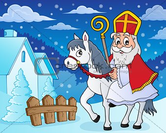 Sinterklaas on horse theme image 5