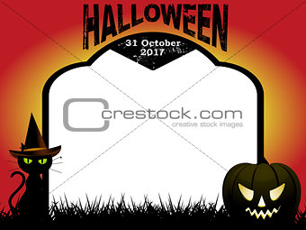 Halloween tombstone copy space background