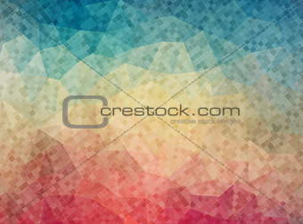Colorfull background with small square shapes.