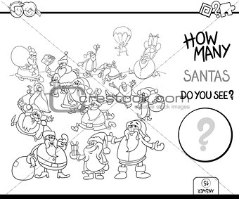 how many santas game coloring book