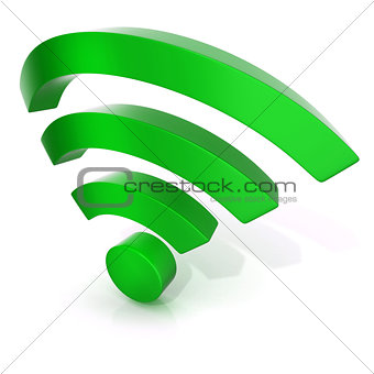 Wireless network symbol, 3D