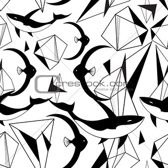 Abstract graphic pattern from geometric shapes