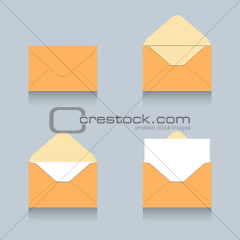 Envelope icon logo set