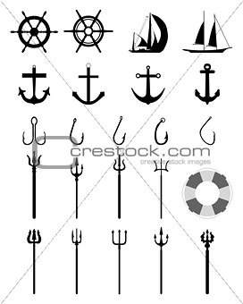 Nautical Icons isolated