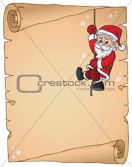 Climbing Santa Claus theme parchment 1