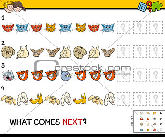 complete the pattern with cats and dogs
