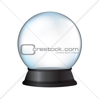 Snow Globe Isolated In White Background