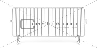 Mobile fence on white