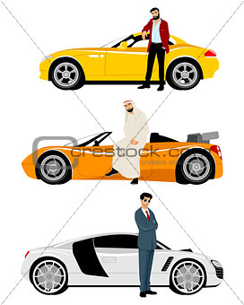 Arab men and expensive cars