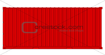 Shipping container isolated on white
