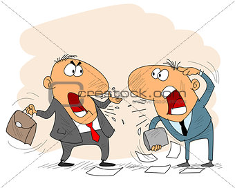 Two arguing businessman 
